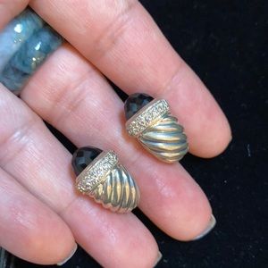 David Yurman - Onyx Huggies